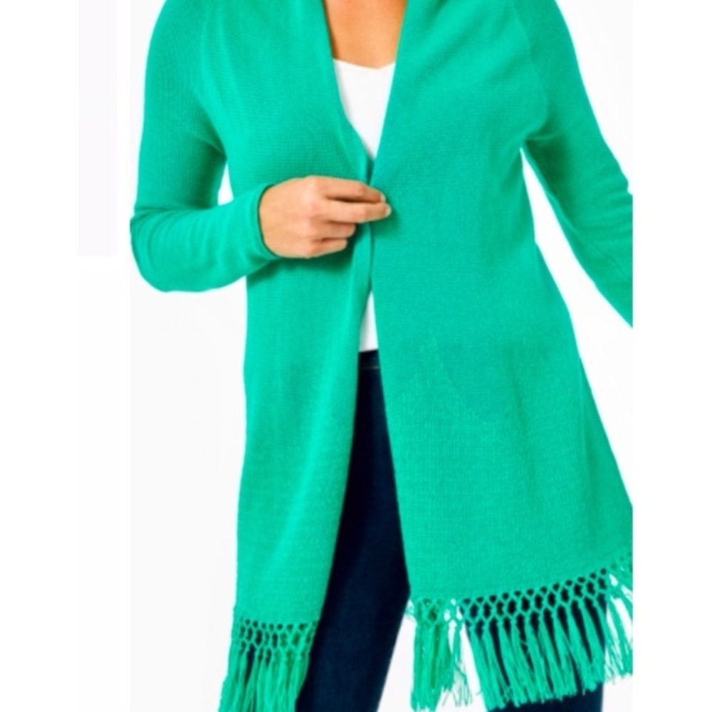 Lilly Pulitzer Tatum cardigan everglades green size medium NWT